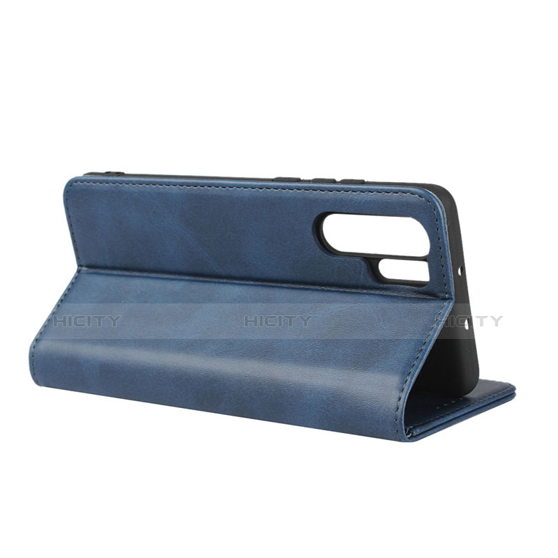 Carcasa de Cuero Cartera con Soporte L02 para Huawei P30 Pro Azul