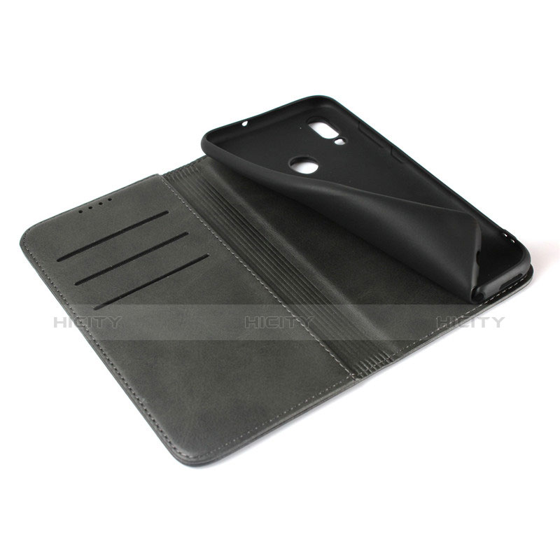 Carcasa de Cuero Cartera con Soporte L03 para Huawei Honor 10 Lite Negro