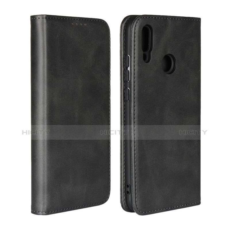 Carcasa de Cuero Cartera con Soporte L03 para Huawei Honor 10 Lite Negro