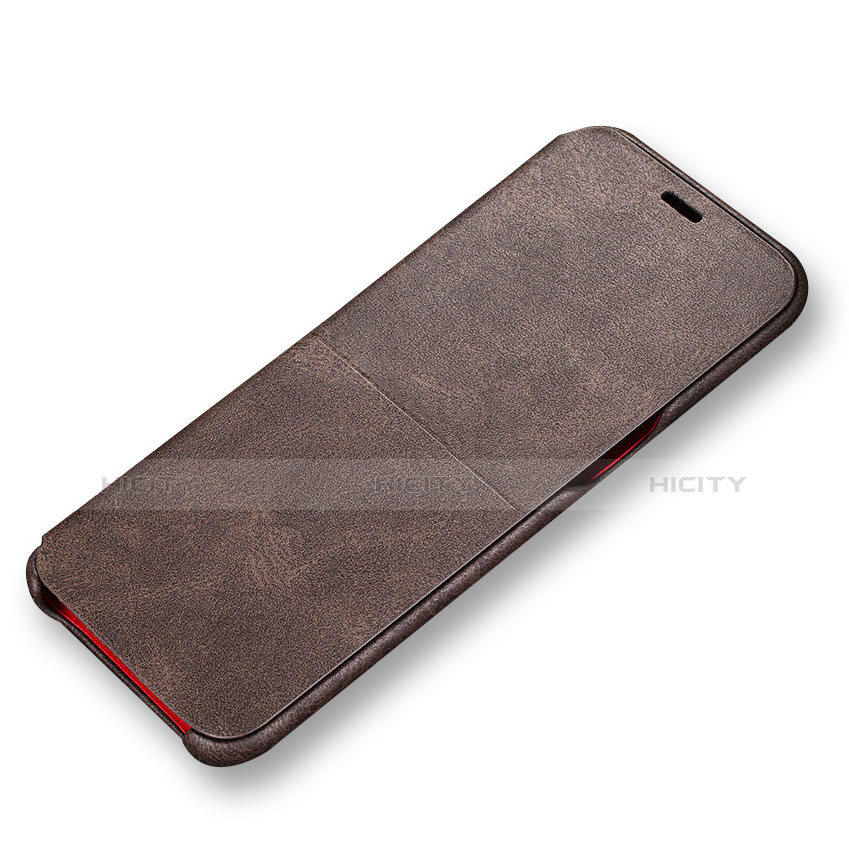 Carcasa de Cuero Cartera con Soporte L03 para Samsung Galaxy S8 Marron