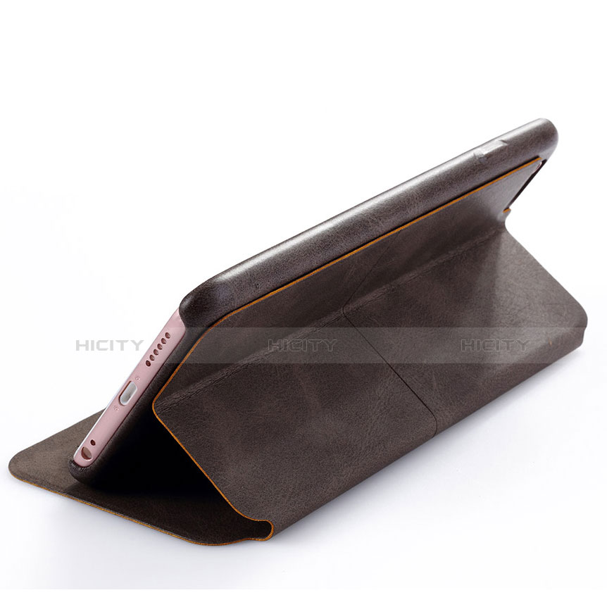 Carcasa de Cuero Cartera con Soporte L04 para Apple iPhone 6 Marron