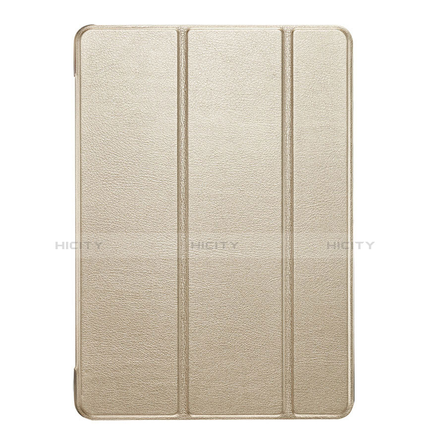 Carcasa de Cuero Cartera con Soporte L05 para Apple iPad Mini 3 Oro