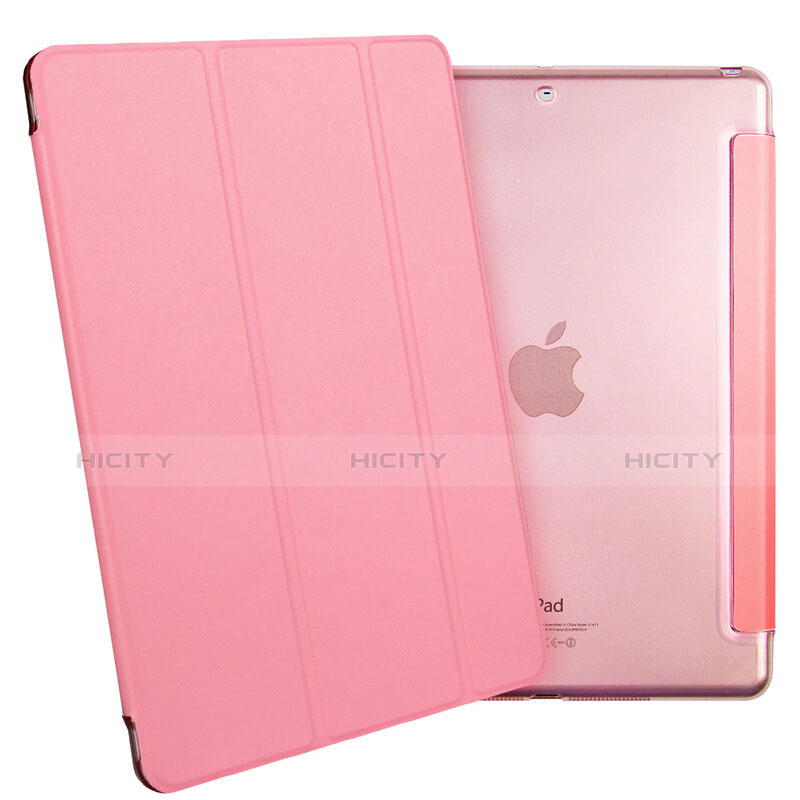 Carcasa de Cuero Cartera con Soporte L06 para Apple iPad Mini 2 Rosa