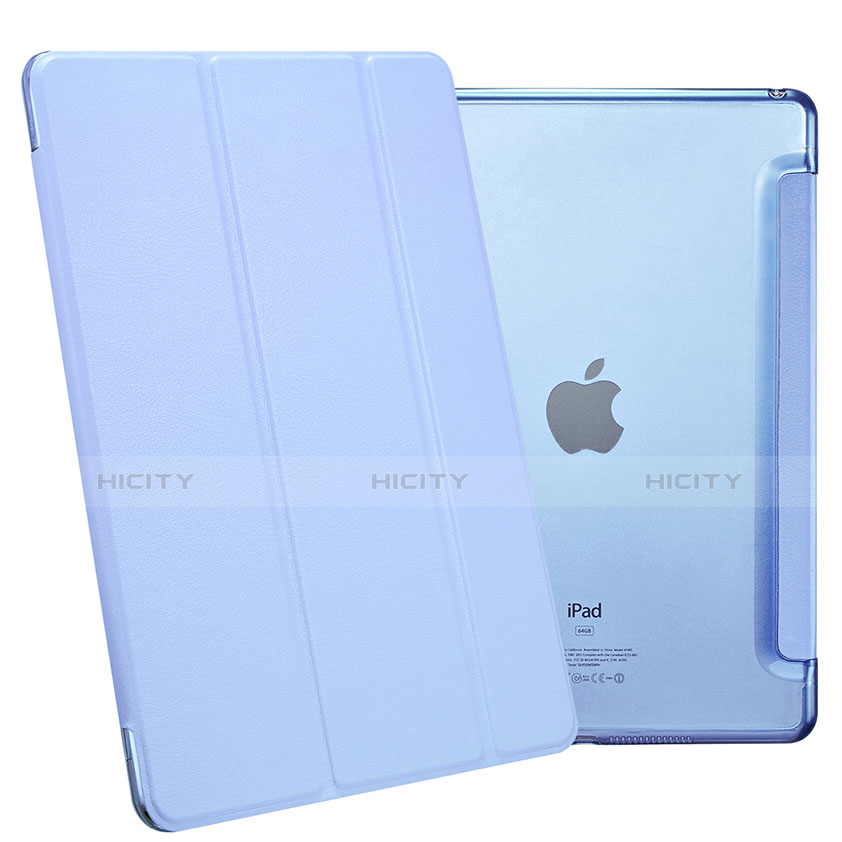 Carcasa de Cuero Cartera con Soporte L06 para Apple iPad Mini 4 Azul Cielo