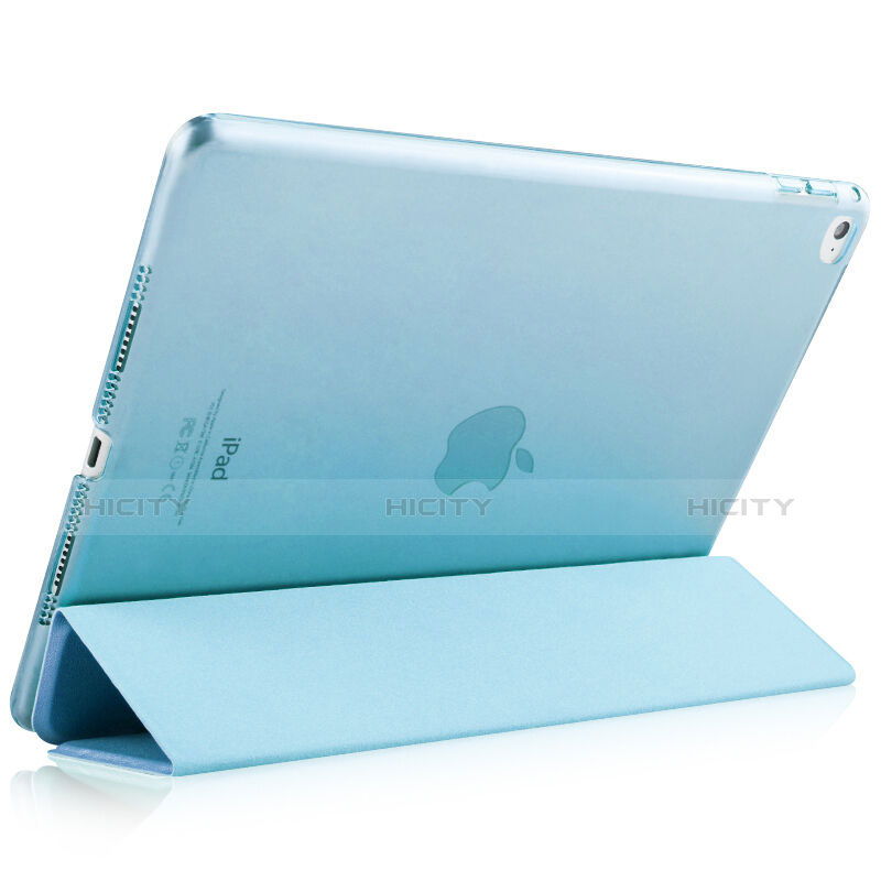 Carcasa de Cuero Cartera con Soporte para Apple iPad Air 2 Azul Cielo