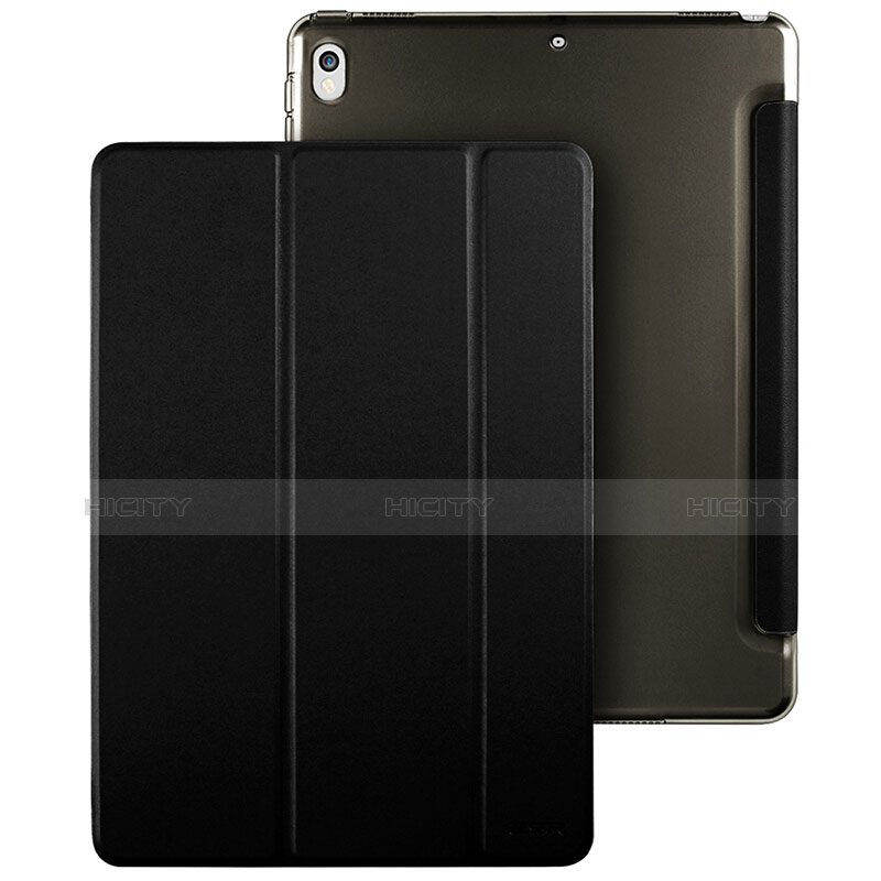 Carcasa de Cuero Cartera con Soporte para Apple iPad Pro 10.5 Negro