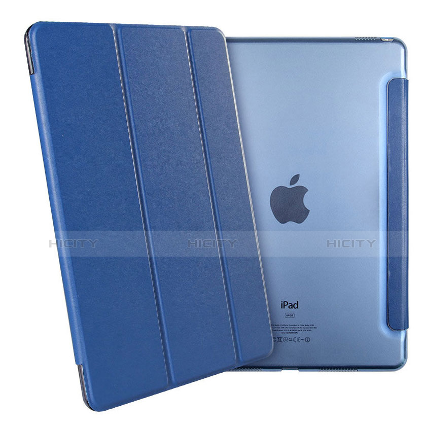 Carcasa de Cuero Cartera con Soporte para Apple iPad Pro 9.7 Azul