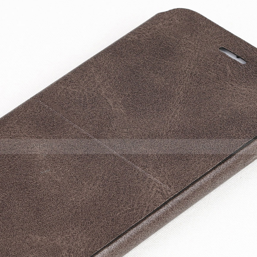 Carcasa de Cuero Cartera con Soporte para Apple iPhone 7 Marron