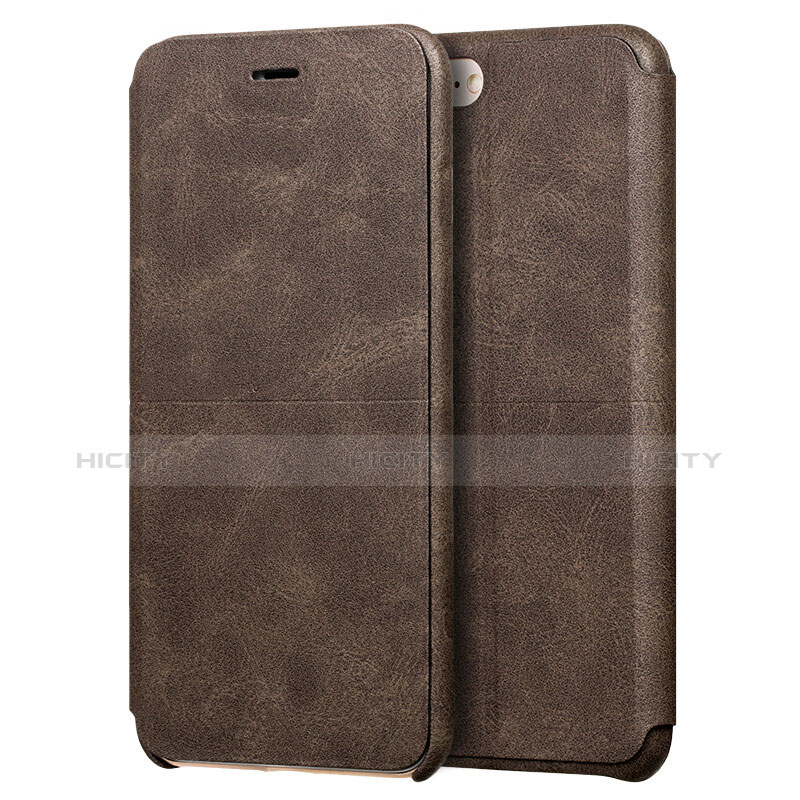 Carcasa de Cuero Cartera con Soporte para Apple iPhone 8 Marron