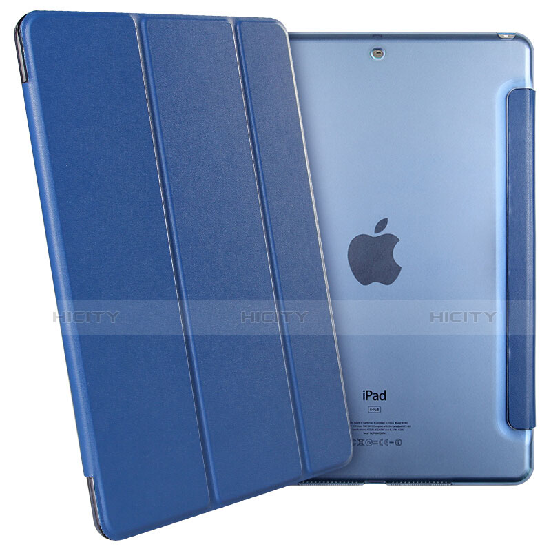 Carcasa de Cuero Cartera con Soporte para Apple New iPad Pro 9.7 (2017) Azul