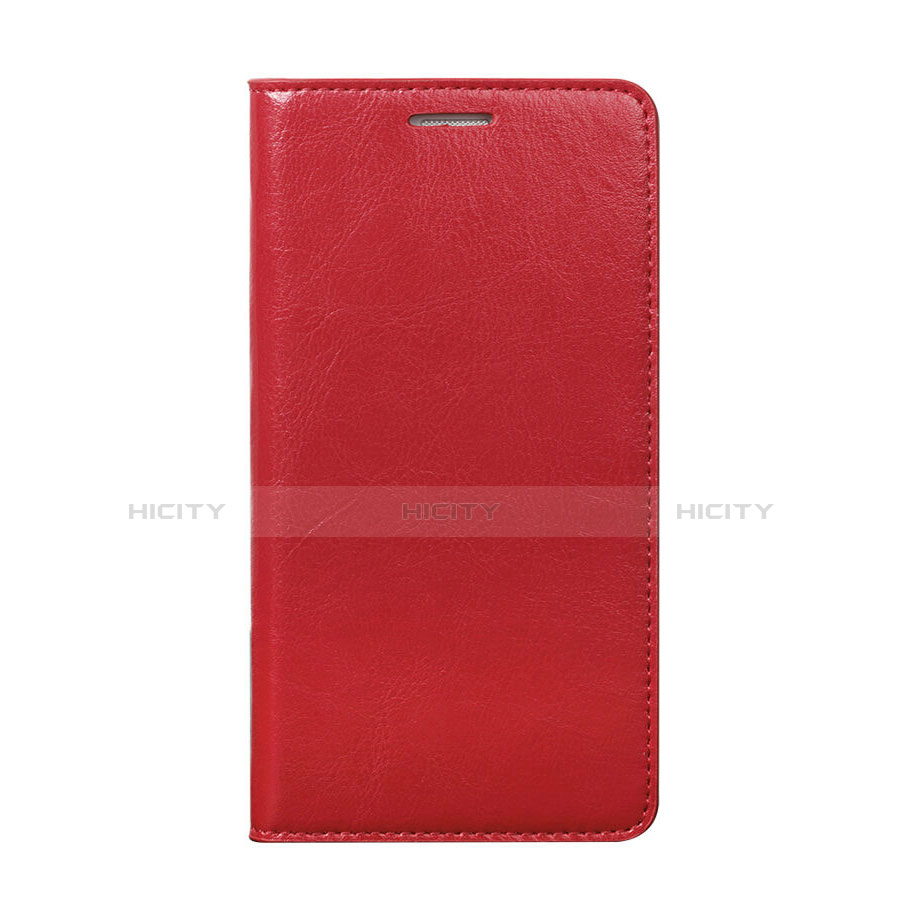 Carcasa de Cuero Cartera con Soporte para Huawei GR5 Rojo