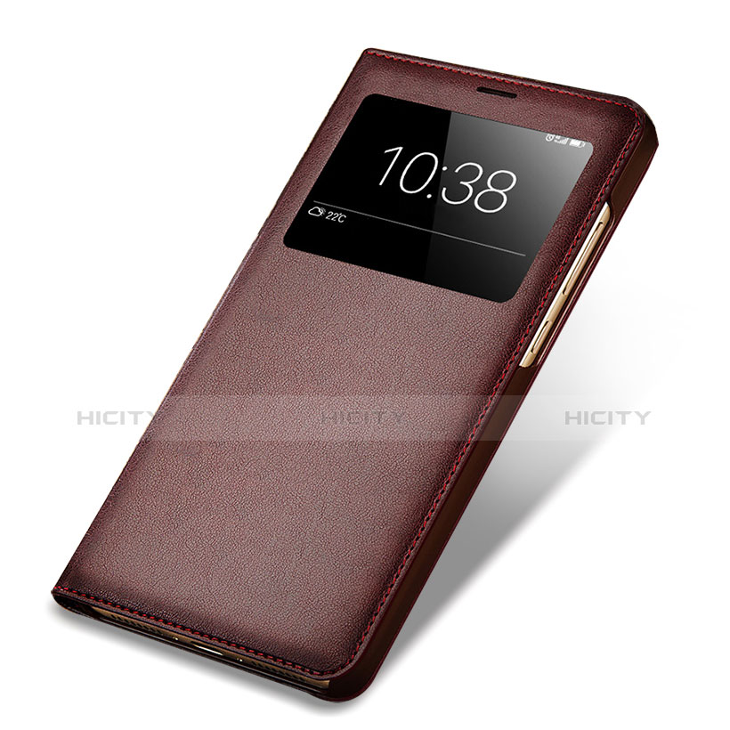 Carcasa de Cuero Cartera con Soporte para Huawei Nova Plus Marron