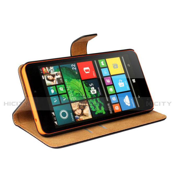 Carcasa de Cuero Cartera con Soporte para Microsoft Lumia 640 XL Lte Marron