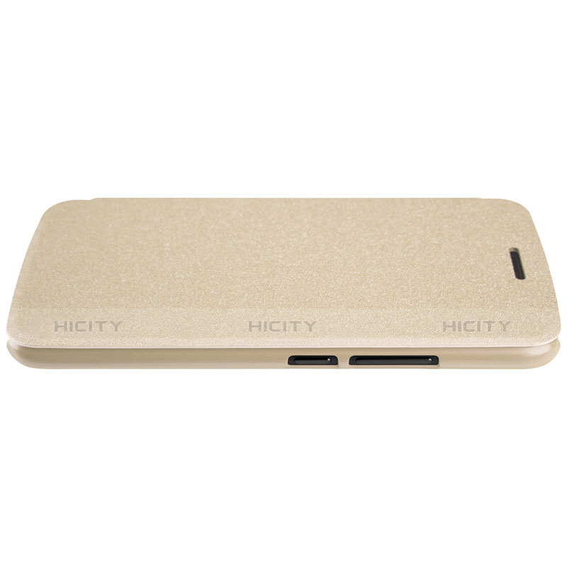 Carcasa de Cuero Cartera con Soporte para Motorola Moto G5 Plus Oro