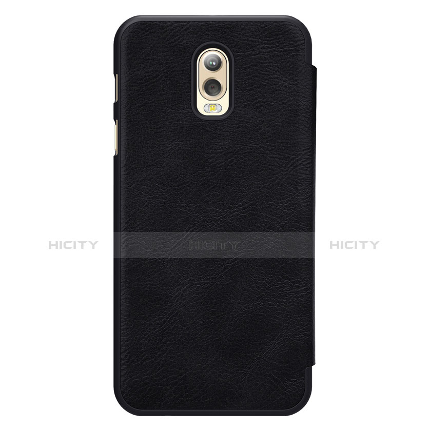 Carcasa de Cuero Cartera con Soporte para Samsung Galaxy C8 C710F Negro