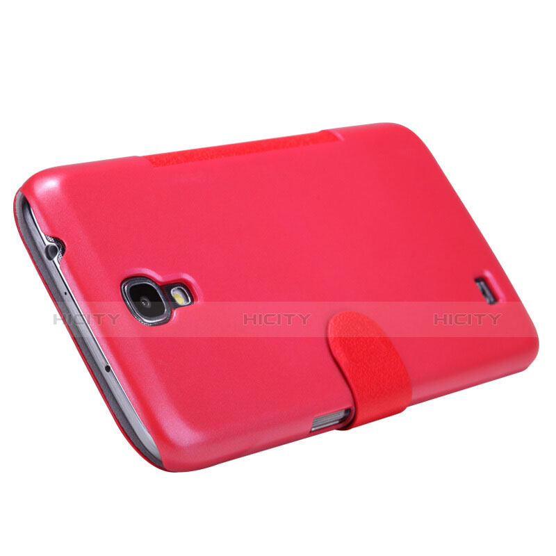 Carcasa de Cuero Cartera con Soporte para Samsung Galaxy Mega 6.3 i9200 i9205 Rojo