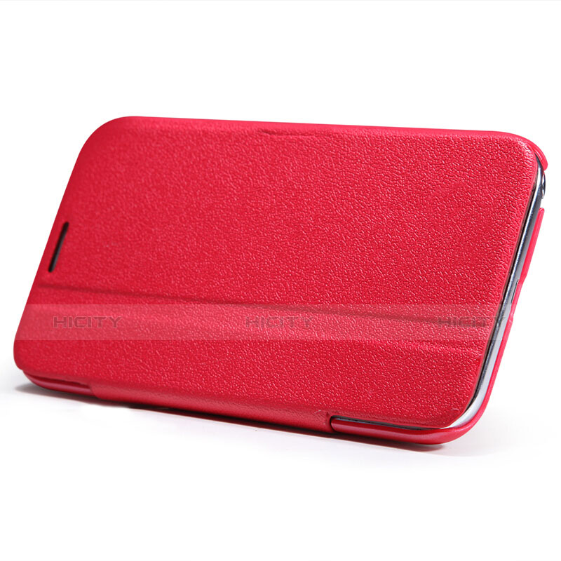 Carcasa de Cuero Cartera con Soporte para Samsung Galaxy Note 2 N7100 N7105 Rojo