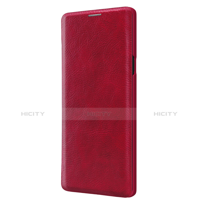 Carcasa de Cuero Cartera con Soporte para Samsung Galaxy Note 9 Rojo