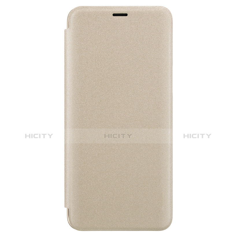 Carcasa de Cuero Cartera con Soporte para Samsung Galaxy S9 Plus Oro