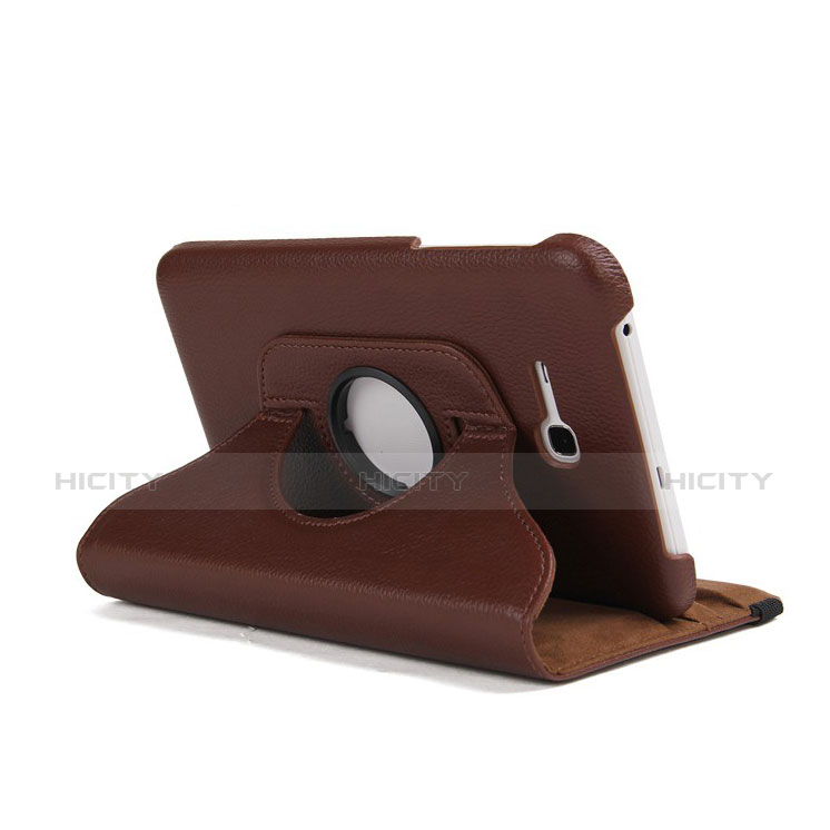 Carcasa de Cuero Cartera con Soporte para Samsung Galaxy Tab 3 Lite 7.0 T110 T113 Marron