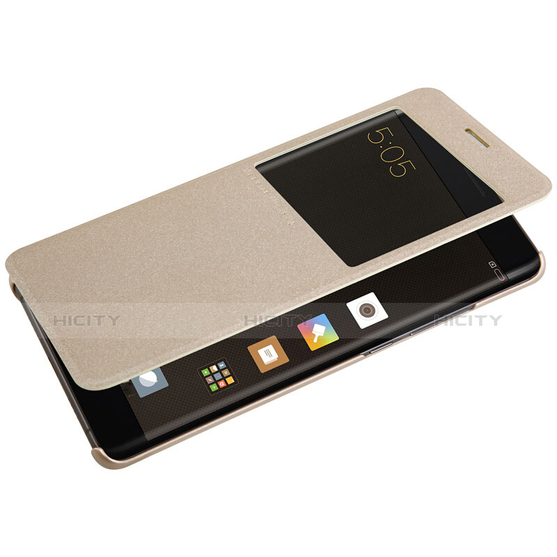 Carcasa de Cuero Cartera con Soporte para Xiaomi Mi Note 2 Special Edition Oro