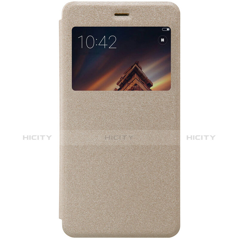 Carcasa de Cuero Cartera con Soporte para Xiaomi Redmi 4A Oro