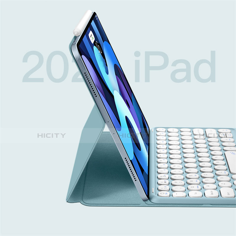 Carcasa de Cuero Cartera con Teclado K01 para Apple New iPad Air 10.9 (2020)