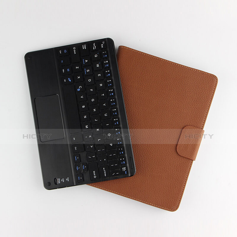 Carcasa de Cuero Cartera con Teclado para Huawei MediaPad T3 10 AGS-L09 AGS-W09 Marron