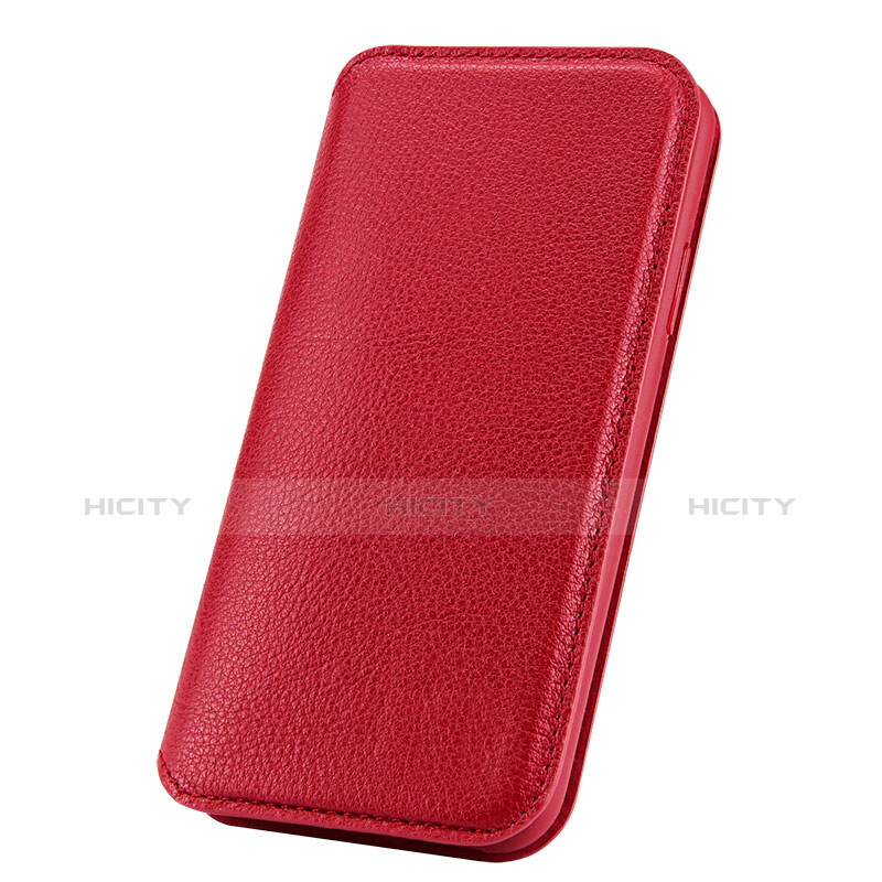 Carcasa de Cuero Cartera para Apple iPhone Xs Rojo