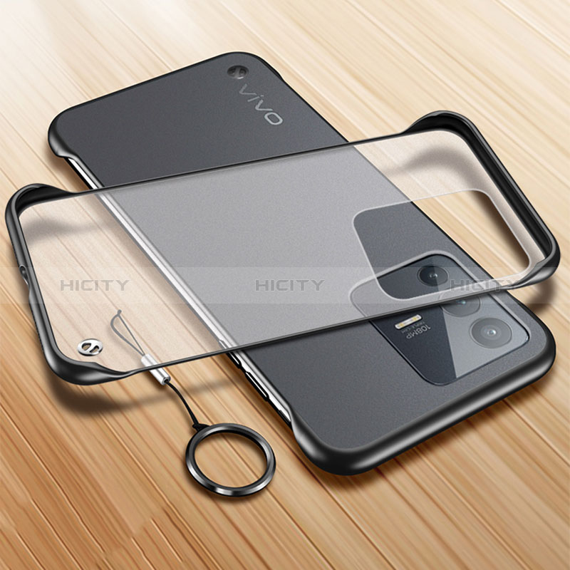 Carcasa Dura Cristal Plastico Funda Rigida Sin Marco Transparente con Magnetico Anillo de dedo Soporte para Vivo V23 Pro 5G