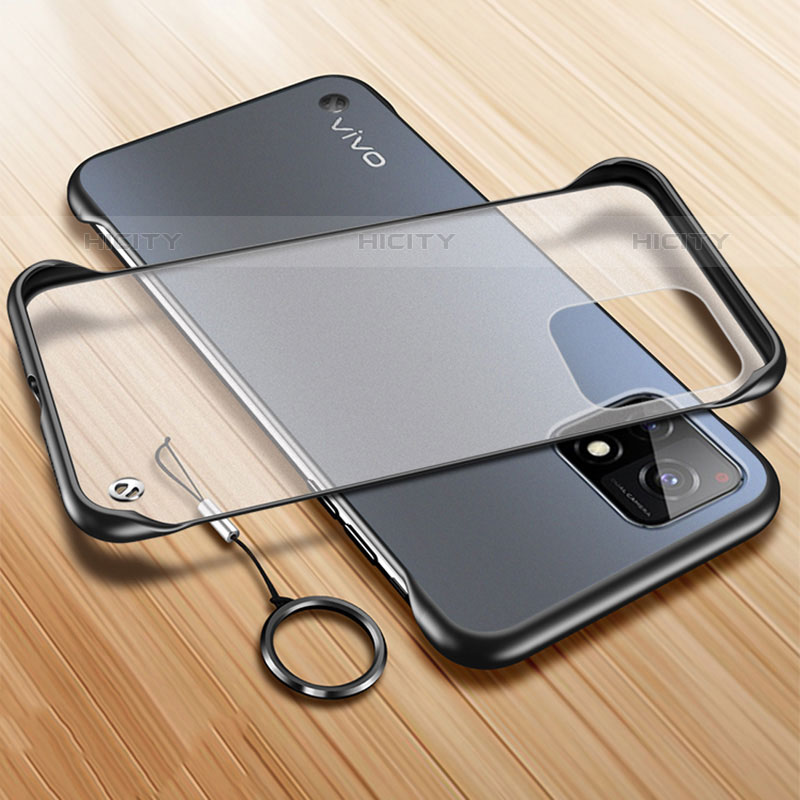 Carcasa Dura Cristal Plastico Funda Rigida Sin Marco Transparente con Magnetico Anillo de dedo Soporte para Vivo Y52s 5G