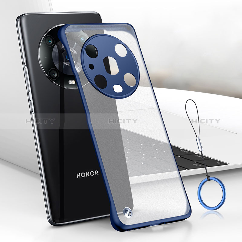 Carcasa Dura Cristal Plastico Funda Rigida Sin Marco Transparente H01 para Huawei Honor Magic4 Pro 5G Azul