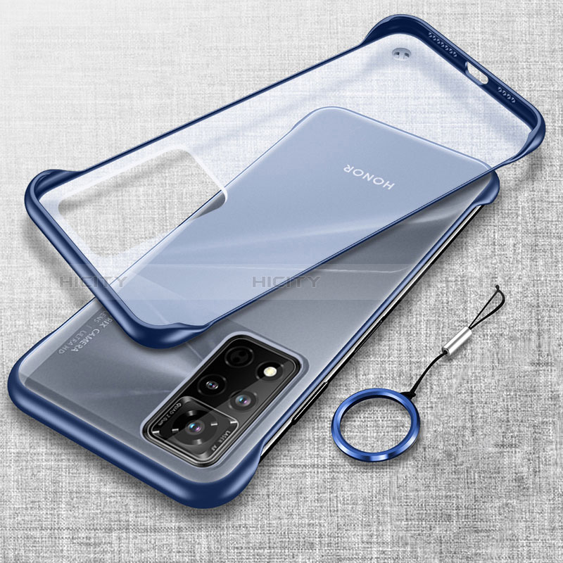 Carcasa Dura Cristal Plastico Funda Rigida Sin Marco Transparente H01 para Huawei Honor V40 5G Azul