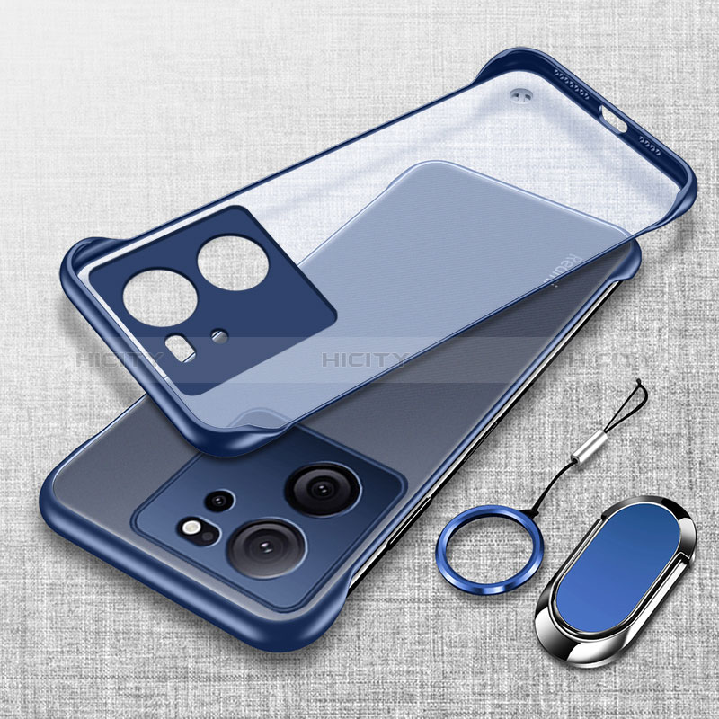 Carcasa Dura Cristal Plastico Funda Rigida Sin Marco Transparente H01 para Xiaomi Mi 13T Pro 5G Azul