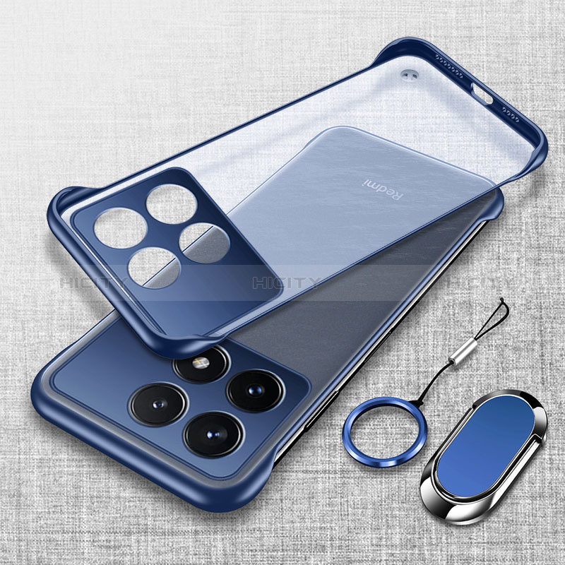 Carcasa Dura Cristal Plastico Funda Rigida Sin Marco Transparente H01 para Xiaomi Redmi K70 5G Azul