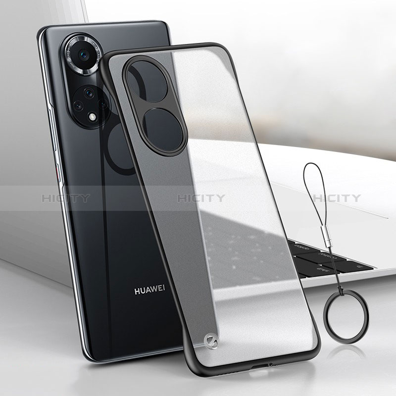 Carcasa Dura Cristal Plastico Funda Rigida Sin Marco Transparente H02 para Huawei Honor 50 Pro 5G Negro