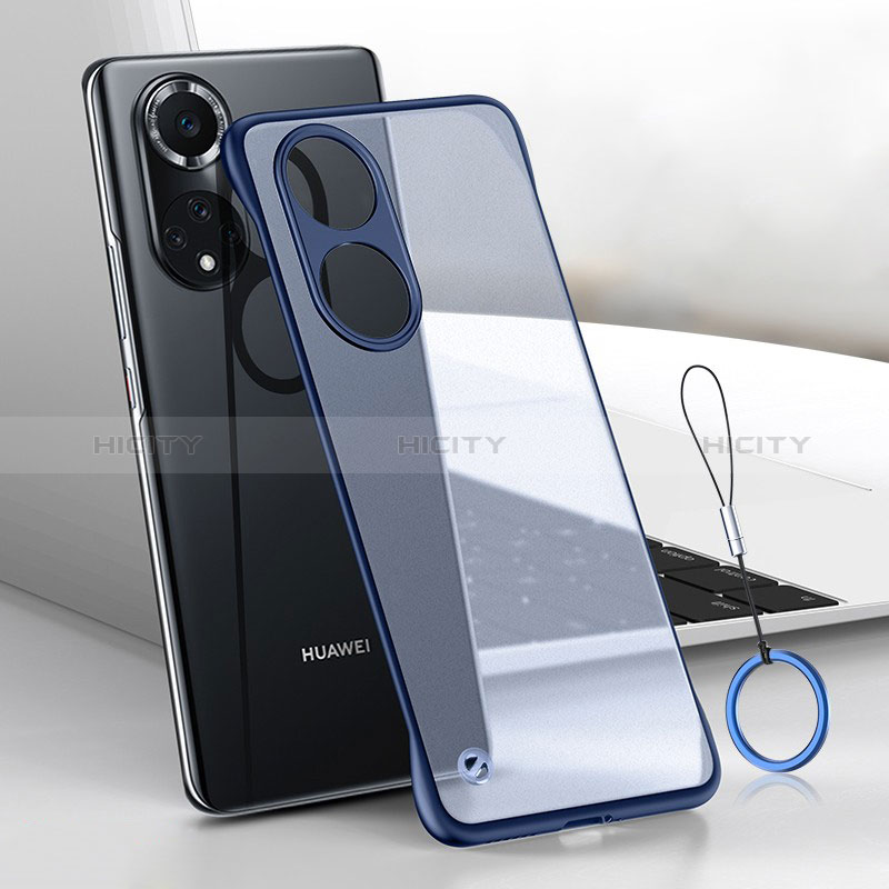 Carcasa Dura Cristal Plastico Funda Rigida Sin Marco Transparente H02 para Huawei Nova 9 Pro Azul