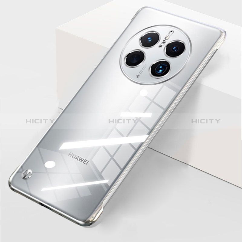 Carcasa Dura Cristal Plastico Funda Rigida Sin Marco Transparente para Huawei Mate 50 Plata