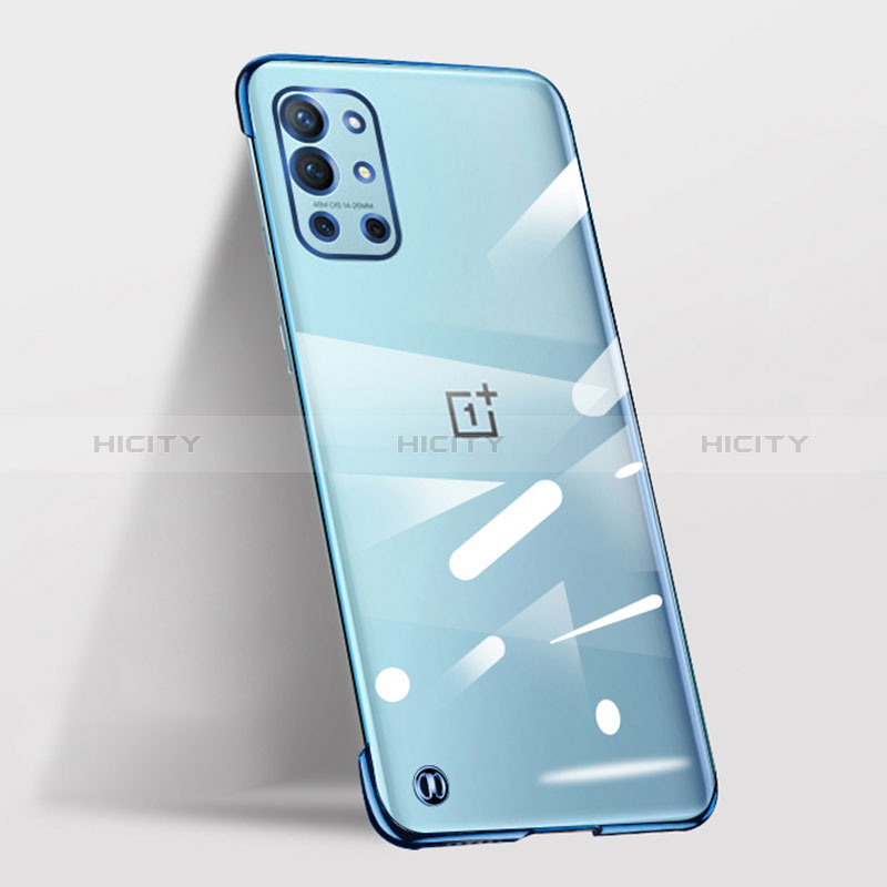 Carcasa Dura Cristal Plastico Funda Rigida Sin Marco Transparente para OnePlus 9R 5G Azul