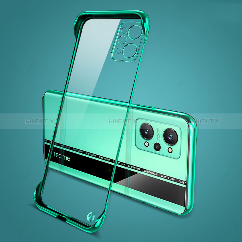 Carcasa Dura Cristal Plastico Funda Rigida Sin Marco Transparente para Realme GT Neo 3T 5G Verde