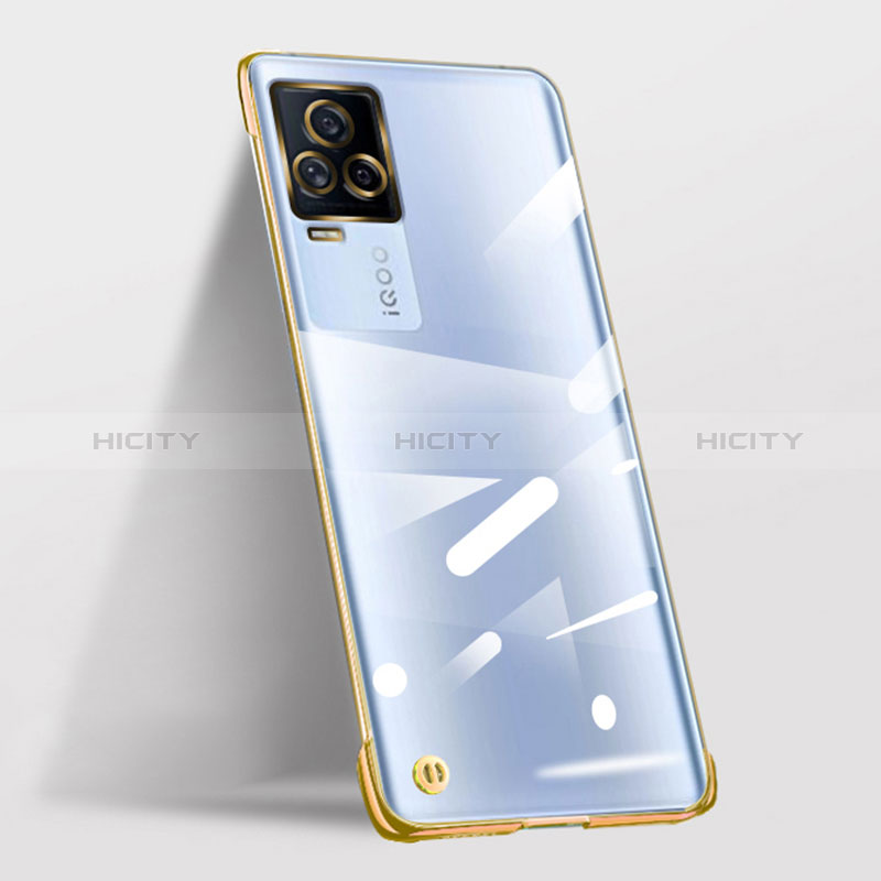 Carcasa Dura Cristal Plastico Funda Rigida Sin Marco Transparente para Vivo iQOO 7 Legend 5G Oro