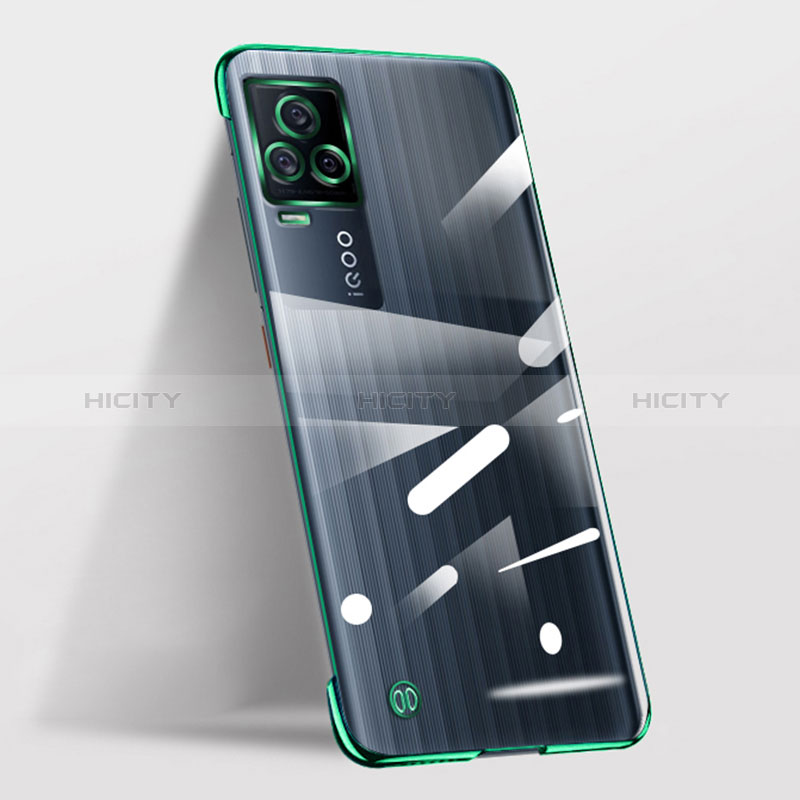 Carcasa Dura Cristal Plastico Funda Rigida Sin Marco Transparente para Vivo iQOO 7 Legend 5G Verde