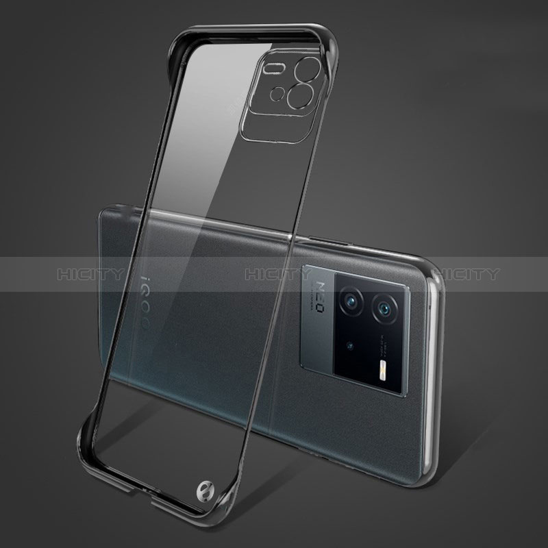 Carcasa Dura Cristal Plastico Funda Rigida Sin Marco Transparente para Vivo iQOO Neo6 5G Negro