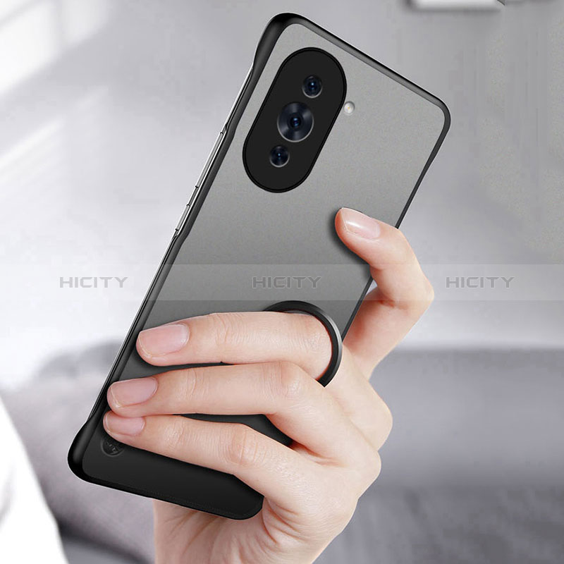 Carcasa Dura Cristal Plastico Funda Rigida Sin Marco Transparente T01 para Huawei Nova 10 Negro