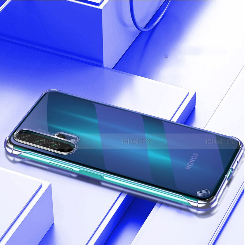 Carcasa Dura Cristal Plastico Funda Rigida Transparente H01 para Huawei Honor 20 Pro Azul