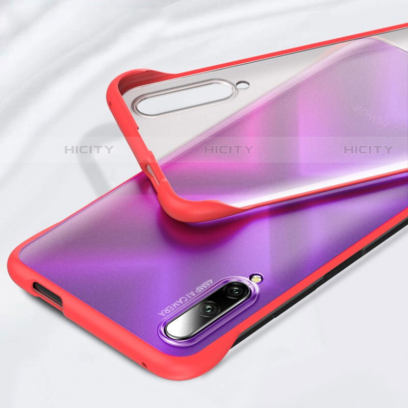 Carcasa Dura Cristal Plastico Funda Rigida Transparente H01 para Huawei P Smart Pro (2019) Rojo
