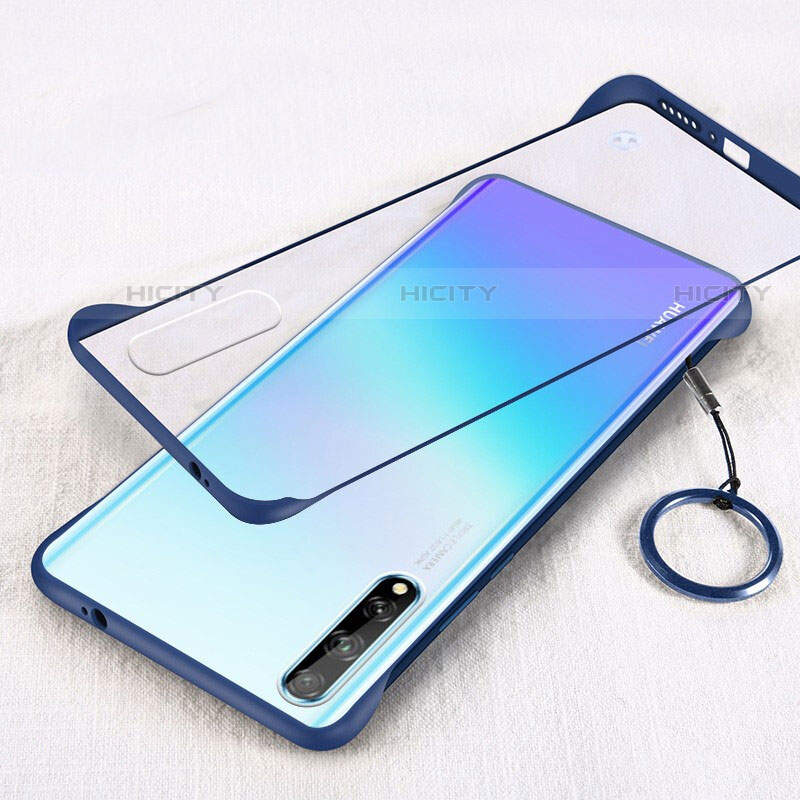 Carcasa Dura Cristal Plastico Funda Rigida Transparente H01 para Huawei P smart S Azul