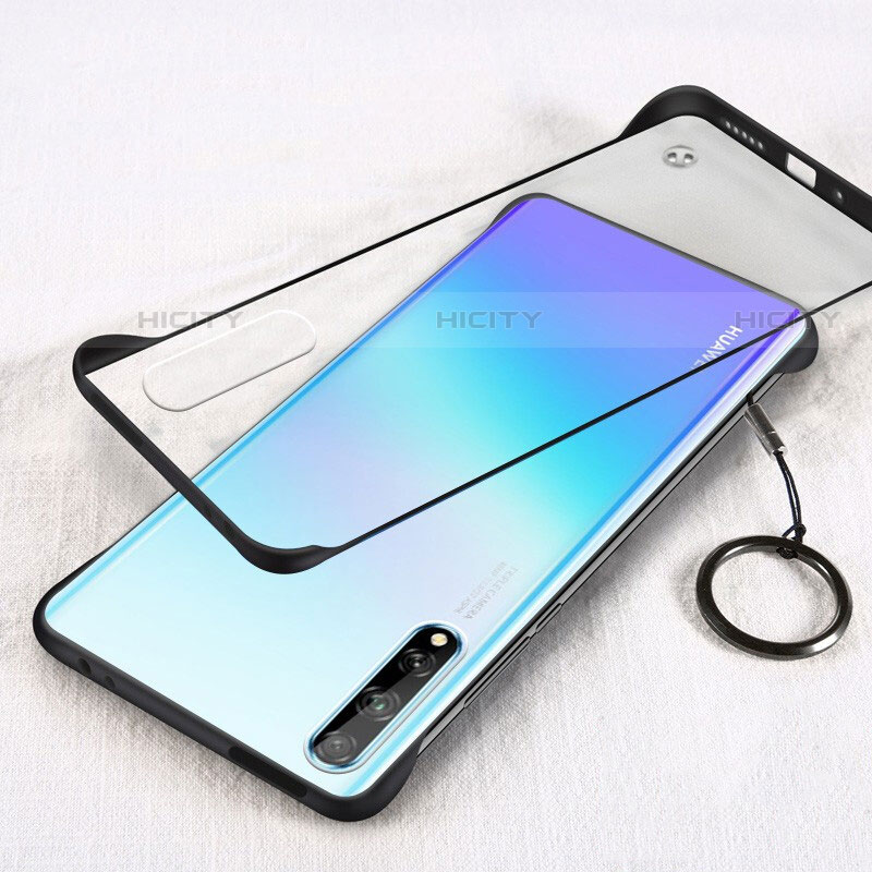Carcasa Dura Cristal Plastico Funda Rigida Transparente H01 para Huawei P smart S Negro