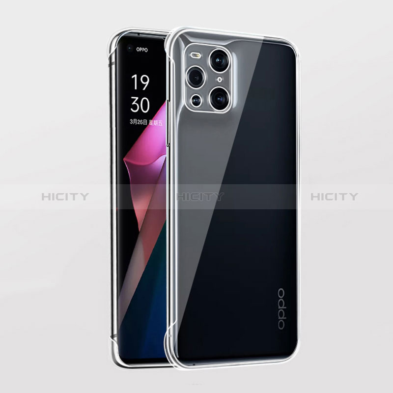 Carcasa Dura Cristal Plastico Funda Rigida Transparente H01 para Oppo Find X3 5G Claro