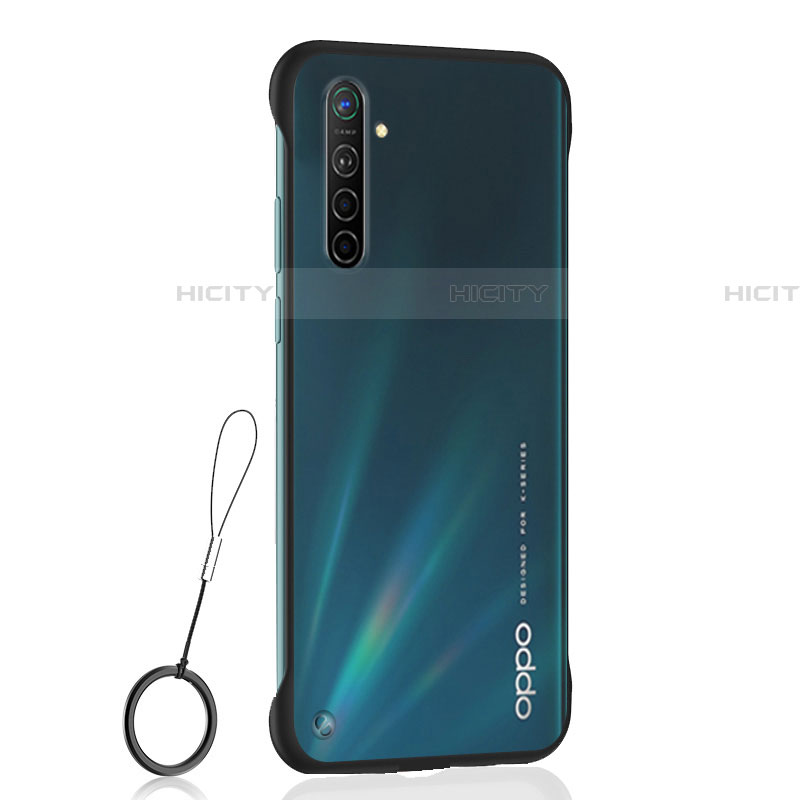 Carcasa Dura Cristal Plastico Funda Rigida Transparente H01 para Oppo K5 Negro